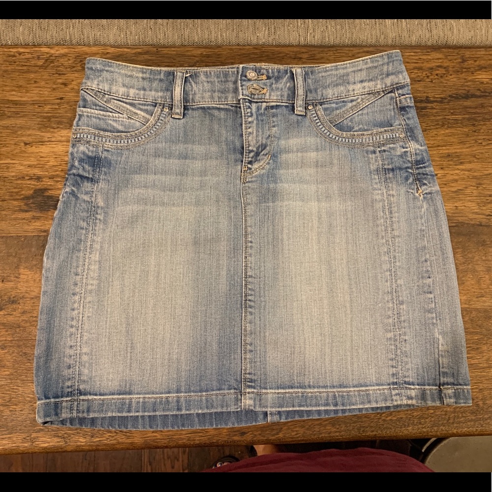 WHITE House BLACK Market Denim Skirt